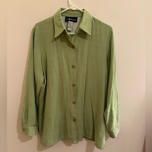 Sag Harbor Light Green Collared Shirt